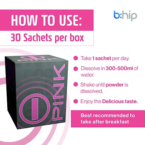 Energy Drink Powder, bHIP Pink for Women 30 Drink Mix Packets. Energy Supplements b:hipBuy Supplements Australia