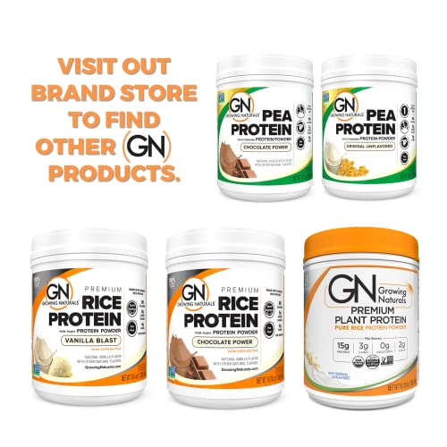 Growing Naturals | Vanilla Rice Powder 15g Plant Protein | 2.8G BCAA, Low-Carb Growing NaturalsBuy Supplements Australia