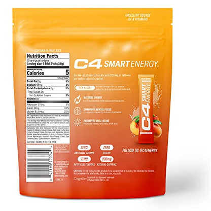 C4 Smart Energy Powder Stick Packs - Sugar Free Performance Fuel & Nootropic Brain CellucorBuy Supplements Australia