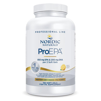 Nordic Naturals ProEPA, Lemon - 180 Soft Gels - 1210 mg Omega-3 - High-Intensity EPA Formula for Healthy Mood, Heart Health & Cellular Function - Non-GMO - 90 Servings Nordic NaturalsBuy Supplements Australia