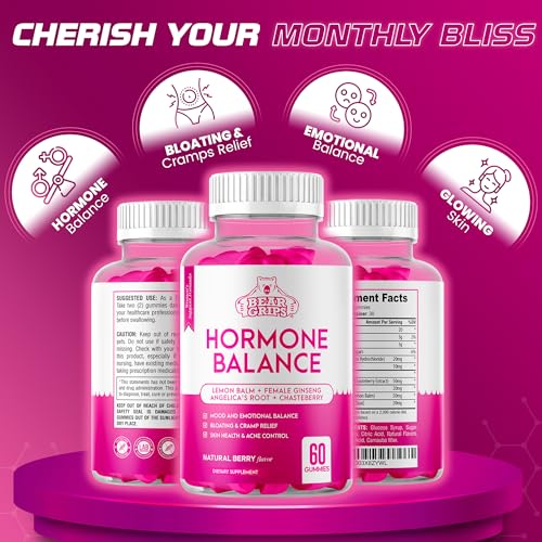Hormone Balance for Women - PMS Relief Gummies and Bloating Relief for Women Bear GripsBuy Supplements Australia