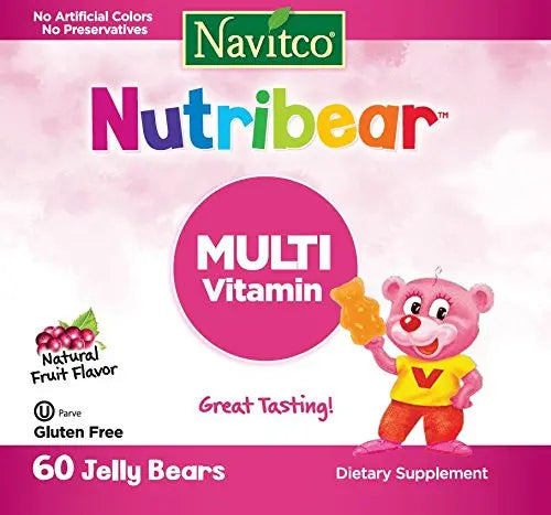 Navitco. Kosher NutriBear Multi Vitamin Great Tasting Jellies - 60 Bears NavitcoBuy Supplements Australia