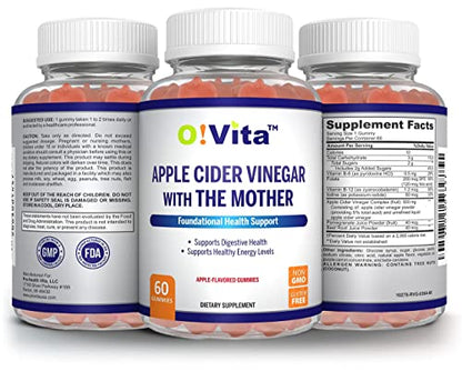 O!VITA Apple Cider Vinegar Gummies with The Mother, Gluten Free, Vegan, Made with Pomagranate O!VITABuy Supplements Australia