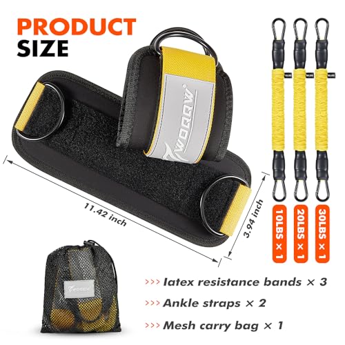 Ankle Resistance Bands with Cuffs, Ankle Bands for Working Out, Glutes Workout Equipment WOQQWBuy Supplements Australia