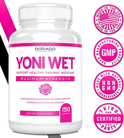 Vaginal Moisturizer & Vaginal Dryness Supplement (150 Capsules) Support Vaginal Wetness & Health DORADO NUTRITIONBuy Supplements Australia