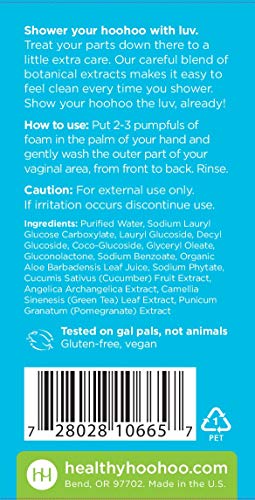healthy hoohoo Gentle Feminine Foaming Cleanser - All Natural, Paraben- and Fragrance-free (5 fl oz) healthy hoohooBuy Supplements Australia