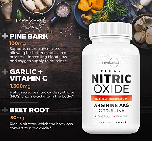 Type Zero Nitric Oxide 6X Booster, 150 Veggie Capsules - Natural Supplement - Beetroot Type ZeroBuy Supplements Australia