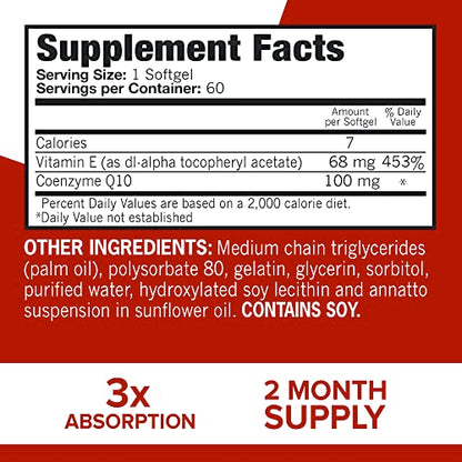 Qunol Ultra CoQ10 100mg Softgels- 3x Better Absorption Coenzyme Q10 Supplements QunolBuy Supplements Australia