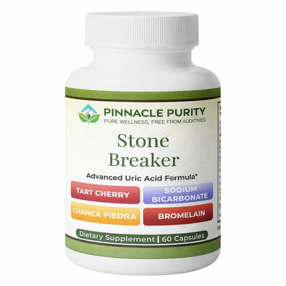 Pinnacle Purity Stone Breaker 60 Capsules, With Chanca Piedra, Tart Cherry & Bromelain – Supports Kidney & Liver Balance, Promotes Gentle Stone Management, Enhances Natural Cleansing Pathways, Non-GMO Pinnacle PurityBuy Supplements Australia