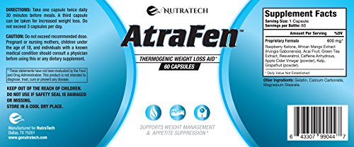 Atrafen Nutratech Powerful Fat Burner and Appetite Suppressant Diet Pill System AtrafenBuy Supplements Australia