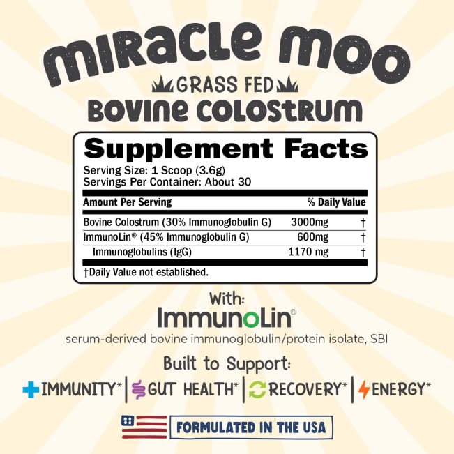 Colostrum Supplement for Gut Health, Hair Growth, Beauty and Immune Miracle MooBuy Supplements Australia