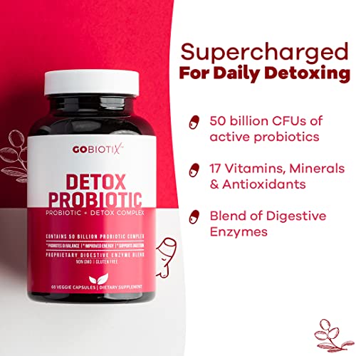 GOBIOTIX Detox Probiotic Supplement with Digestive Enzymes, Milk Thistle, Turmeric GOBIOTIXBuy Supplements Australia