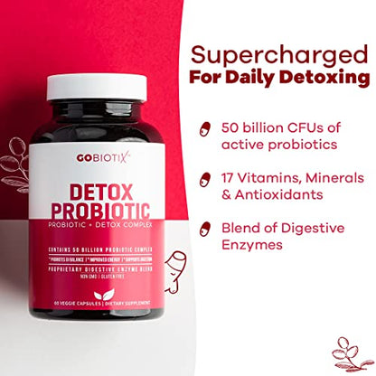 GOBIOTIX Detox Probiotic Supplement with Digestive Enzymes, Milk Thistle, Turmeric GOBIOTIXBuy Supplements Australia