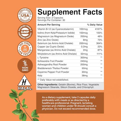 Pure Thyroid Support Supplement for Women - Thyroid Support for Weight Loss Mood Natures CraftBuy Supplements Australia