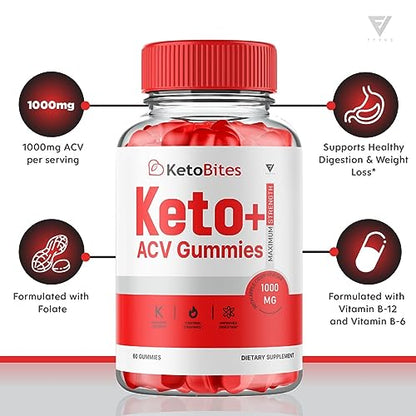 (2 Pack) Keto Bites ACV Gummies, KetoBites Keto ACV Gummies Advanced Weight Loss FyvusBuy Supplements Australia