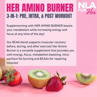 Her Thermogenic Amino Women's Pre Post & Intra Workout Booster (Strawberry Kiwi,30 Servings) NLA for HerBuy Supplements Australia
