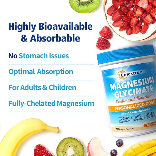 Celestrue Magnesium Glycinate, Fully-Chelated, Optimal Absorption, Gentle on The Stomach CelestrueBuy Supplements Australia