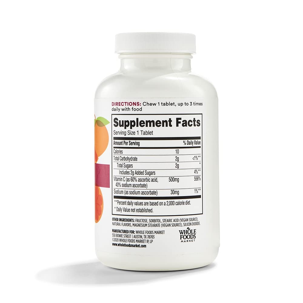 365 by Whole Foods Market, Vitamin C Chewable 500Mg, 100 Tablets 365 by Whole Foods MarketBuy Supplements Australia