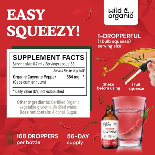 Cayenne Pepper Supplements - Organic Cayenne Pepper Tincture - Cayenne Pepper Liquid Wild & OrganicBuy Supplements Australia