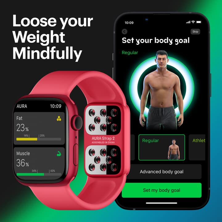 AURA Strap 2 Compatible w Apple Watch – for Body Fat, BMI & Weight Loss - Body Composion AURA StrapBuy Supplements Australia