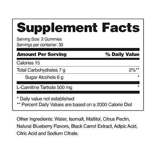 Snap Supplements Nitric Oxide Booster and L-Carnitine Gummies