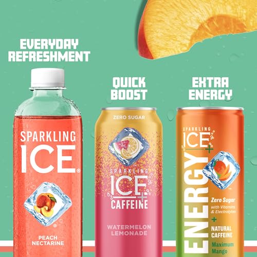 Sparkling Ice, Peach Nectarine Sparkling Water, Zero Sugar Flavored Water, with Vitamins Sparkling ICEBuy Supplements Australia