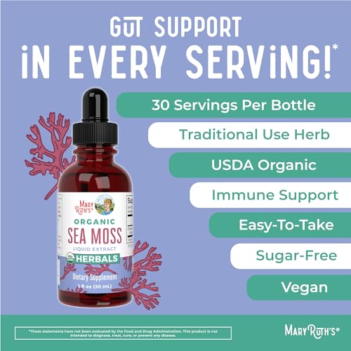 MaryRuth's Irish Sea Moss Liquid Drops | Sugar Free | SeaMoss for Gut Health and Immune MaryRuth OrganicsBuy Supplements Australia
