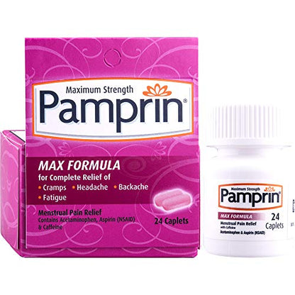 Pamprin Max Menstrual Pain Relief, Maximum Strength, Caplets, 24 ct. PamprinBuy Supplements Australia