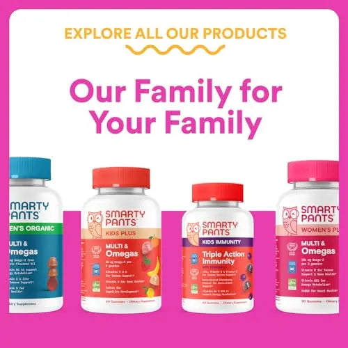 SmartyPants Teen Girl Multivitamin Gummies - Improved Formula: Omega 3 (DHA/EPA), Vitamin C, D3, B12, Vitamin A, K & Zinc SmartyPantsBuy Supplements Australia