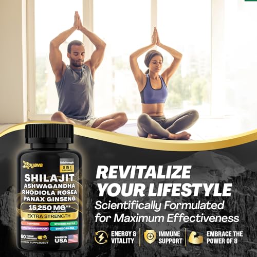 Zoyava Shilajit Pure Himalayan 9000MG,Energy Booster Ashwagandha 2000MG ZoyavaBuy Supplements Australia