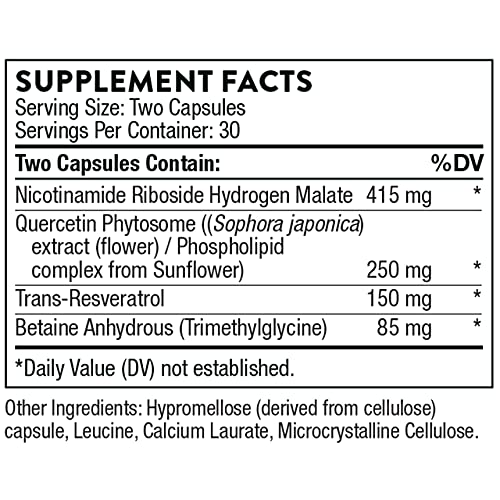 THORNE ResveraCel - Nicotinamide Riboside with Quercetin Phytosome and Resveratrol THORNEBuy Supplements Australia