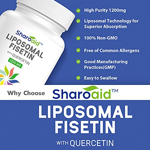 Sharoaid Liposomal Fisetin with Quercetin Supplements 1200 mg per Serving,High Absorpti SharoaidBuy Supplements Australia