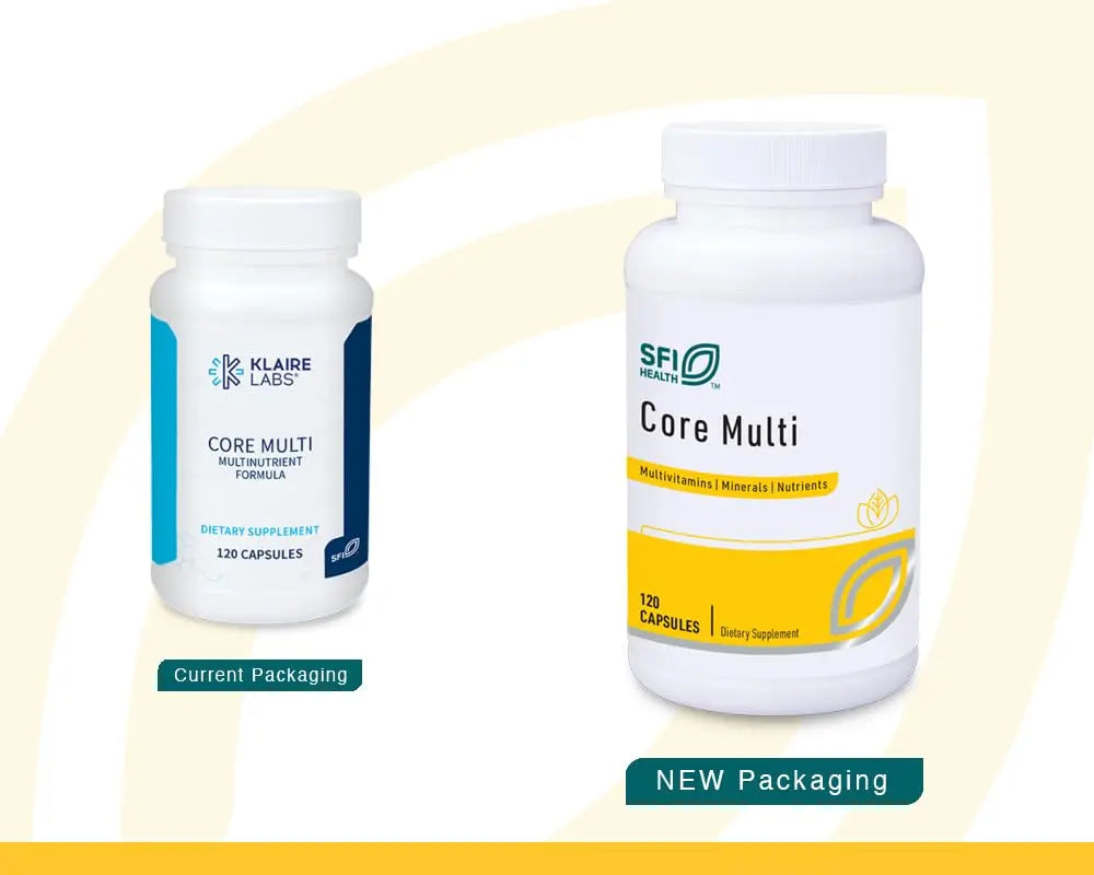 Klaire Labs SFI Health Core Multi - Multimineral & Multivitamin Supplement with No Iron - Vitamins & Chelated Minerals with Natural Mixed Carotenoids SFI Health