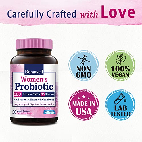 Bonawell Probiotics for Women 100B, with Organic Prebiotic, Cranberry for Feminine Health BonawellBuy Supplements Australia