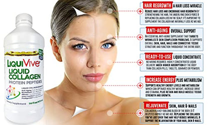 LiquiVive Liquid Collagen Protein Peptides Concentrate | Pure Hydrolyzed Super Multi Collagen Life MiracleBuy Supplements Australia
