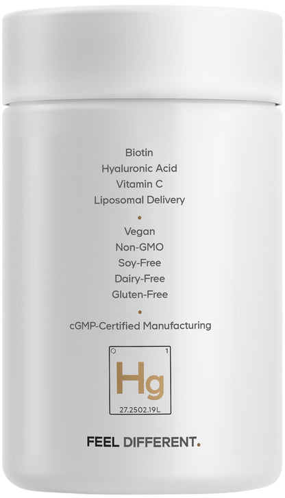 Codeage Hair Growth + Smooth Skin Max Vitamins Supplement - Patented Lustriva & SOD B Dimpless Superoxide Dismutase - Hair Growth Health Skin Cellulite Support - Biotin, Vitamin C, MSM - 30 Capsules CodeageBuy Supplements Australia