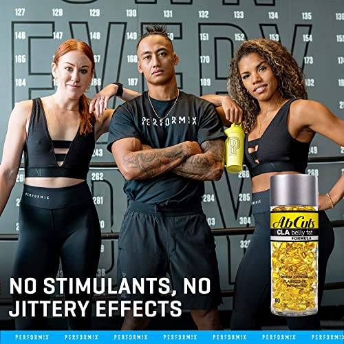 Ab Cuts CLA Belly Fat Formula - 80 Easy-to-Swallow Softgels - Omega 3 Fish Oil, Flaxseed AbCutsBuy Supplements Australia