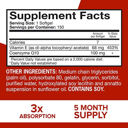 Qunol Ultra CoQ10 100mg Softgels- 3X Better Absorption Coenzyme Q10 Supplements QunolBuy Supplements Australia