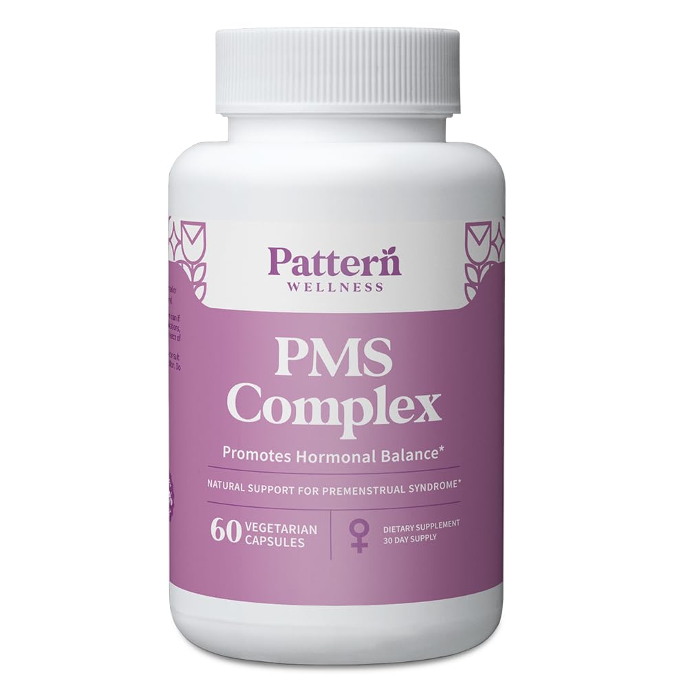 Pattern Wellness PMS Complex – Monthly Cycle Wellness Support – with Vitamin B6, Magnesium & Herbal Extracts – 60 Vegan Capsules Pattern WellnessBuy Supplements Australia