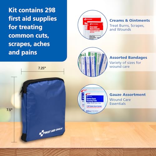 First Aid Only 442 All-Purpose Emergency First Aid Kit for Home, Work, and Travel First Aid OnlyBuy Supplements Australia