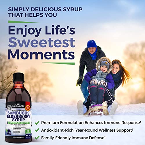 Elderberry Syrup for Kids and Adults - Natural Immune Support with Zinc and Vitamin C BioSchwartzBuy Supplements Australia