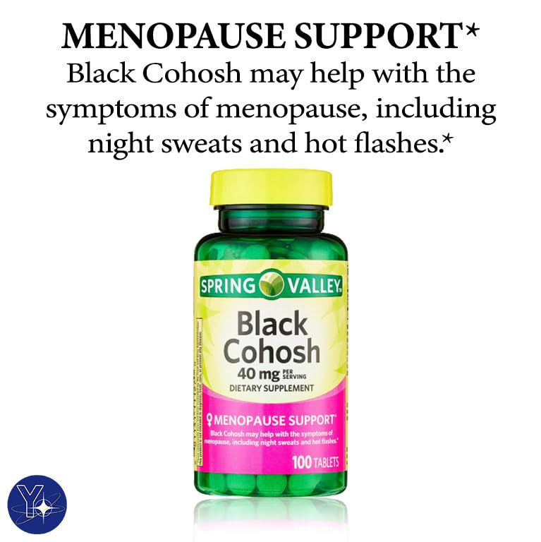 Black Cohosh Menopause Support Dietary Supplement Tablets Spring Valley