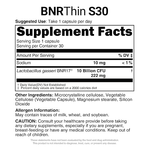 AceBiome BNRThin S30, Lactobacillus Gasseri BNR17, 10 Billion CFU Guaranteed AceBiomeBuy Supplements Australia
