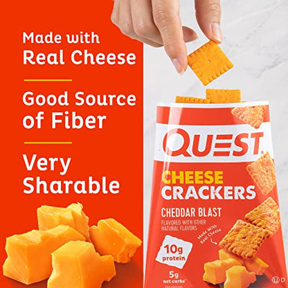 Quest Nutrition Cheese Crackers, Cheddar Blast, High Protein, Low Carb, Made with Real Cheese Quest NutritionBuy Supplements Australia
