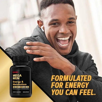 GNC Mega Men Energy & Metabolism Multivitamin | Antioxidants and Increased Calorie Burning | 180 Count GNCBuy Supplements Australia