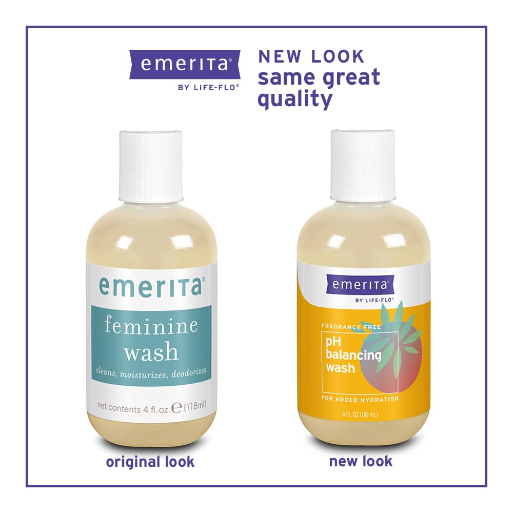 Emerita by Life-flo pH Balancing Feminine Wash, Hydrating Cleanser Soothes Delicate Areas EmeritaBuy Supplements Australia
