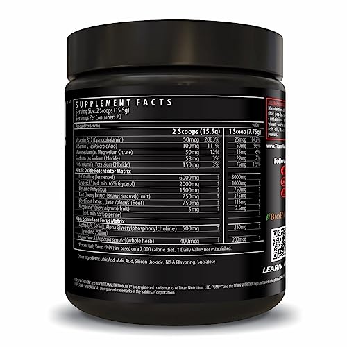 Pump- Nitric Oxide Boosting Stack Stim Free: Loaded with Citruline Malate for Maximum Pump and Blood Flow with an Added Mental Edge Complex for Increased Focus (Rainbow Tart)