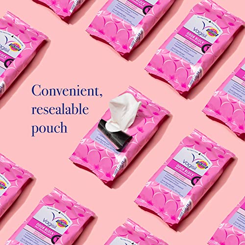 Vagisil Odor Block Daily Freshening Wipes for Feminine Hygiene in Resealable Pouch VagisilBuy Supplements Australia