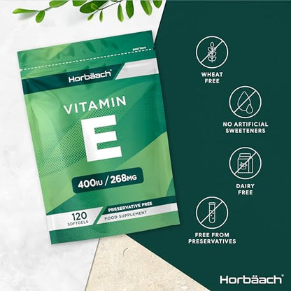 Vitamin E Capsules 400iu | 120 Count | High Strength Vitamin E as DL-a-Tocopheryl HorbäachBuy Supplements Australia