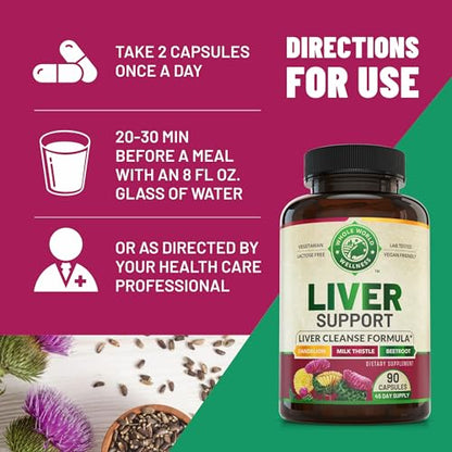 Liver Cleanse Detox & Repair Formula. Liver Support Supplement with Dandelion Root Silymarin WHOLE WORLD WELLNESSBuy Supplements Australia